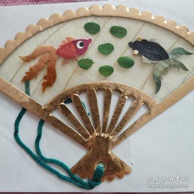 葉脈+麥秸畫藝術書簽(手工制作七八十年代出口創匯產品)